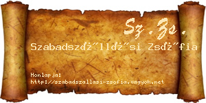 Szabadszállási Zsófia névjegykártya